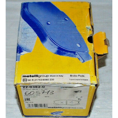 22-0382-0  METELLI KIT PASTIGLIE FRENO PER MITSUBISHI DAIHATSU PROTON TOYOTA