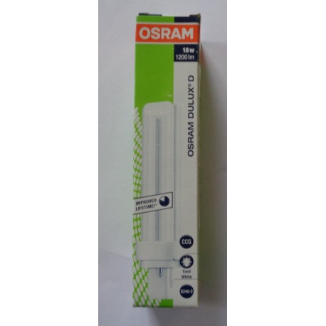 LAMPADINA OSRAM 2 PEZZI DULUX D 18W 840 LUMILUX