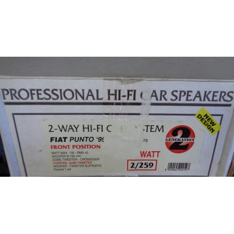 PROFESSIONAL HIFI CAR SPEAKERS FIAT PUNTO 99