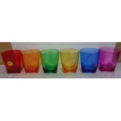 0370101 SET 6 PEZZI BICCHIERI TUMBLER VARI COLORI PLASTICA