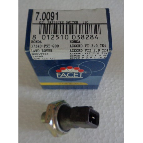 7.0091 FACET INTERRUTTORE A PRESSIONE OLIO PER HONDA LAND ROVER ROVER