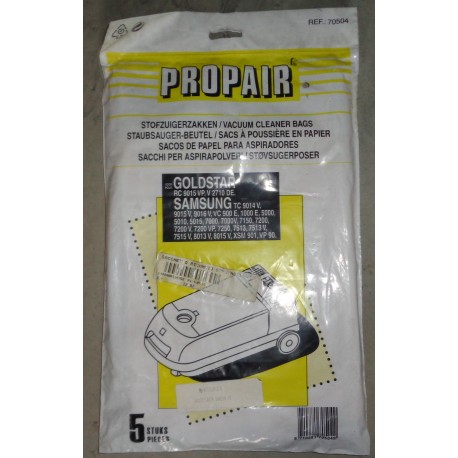 PROPAIR 70504 SACCHETTO RICAMBIO SAMSUNG 5 PEZZI SIGILLATO