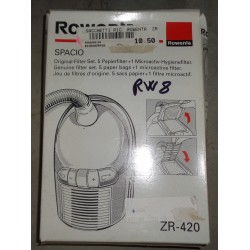 ROWENTA ZR-420 5 PEZZI SACCHETTO RICAMBIO SCATOLA ROVINATA SPACIO