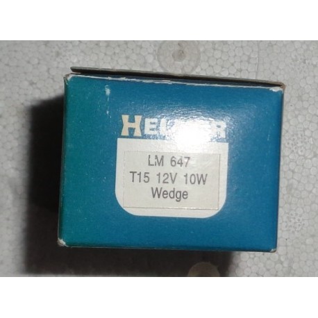 HELMER LM647 T15 12V 10W WEDGE 10 PEZZI LAMPADINE AUTO LUCI