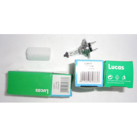 LUCAS LLB477 12V 55W PX26D H7 3 PEZZI LAMPADINE AUTO LUCI