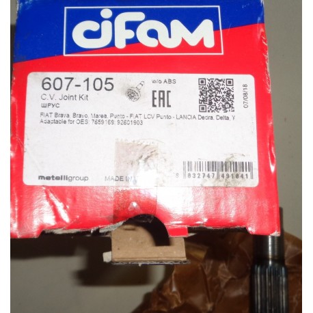 607-105 CIFAM Kit giunto Semiasse PER FIAT LANCIA