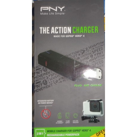 PNY THE ACTION CHARGER MADE FOR GOPRO HERO 4 MOBILE CHARGER