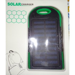 SOLAR CHARGER CARICATORE CELLULARI PORTATILE A ENERGIA SOLARE VERDE