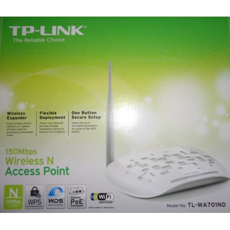 TP LINK THE RELIABLE CHOICE TL-WA701ND ACCESS POINT 150 Mbps VECCHIO MODELLO