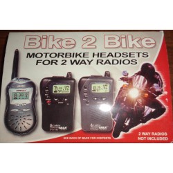 BIKE 2 BIKE MOTORBIKE HEADSETS FOR 2 WAY RADIOS