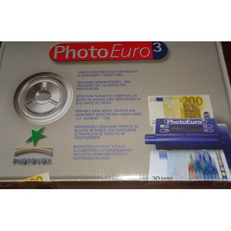 PHOTOVOX PHOTOEURO3 VERIFICATORE BANCONOTE PORTATILE