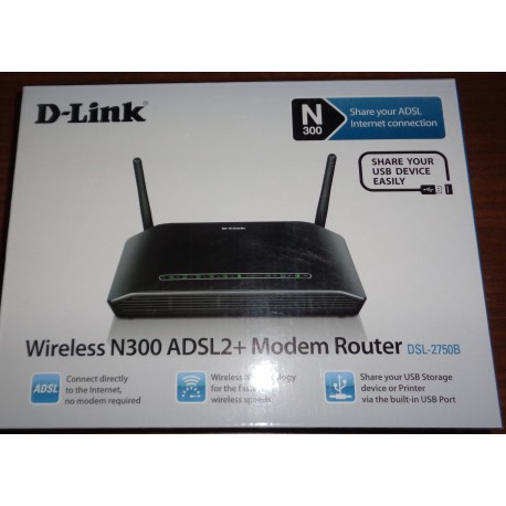 D-LINK DSL-2750B WIRELESS N300 ADSL2 + MODEM ROUTER