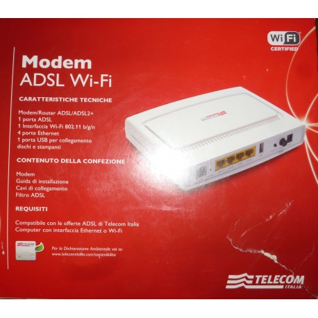 TELECOM MODEM Wi-Fi ADSL USATO P.DG A4001N A-000-1A1-AX