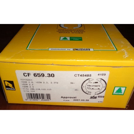 CF659.30 CT45485 RHIAG  Kit ganasce freni PER MERCEDES V200 V220 V230 V280 VITO