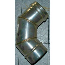 CURVA A 90° ACCIAIO INOX DIAMETRO 100mm PER CANNA FUMARIA FIBROTUBI