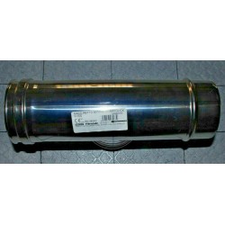 RACCORDO RETTO A 90° ACCIAIO INOX DIAMETRO 100mm PER CANNA FUMARIA FIBROTUBI