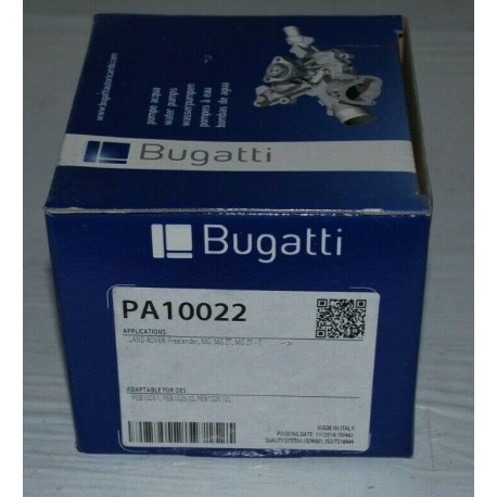 PA10022 POMPA ACQUA BUGATTI NUOVA PER LAND ROVER FREELANDER, LOTUS, MG, ROVER