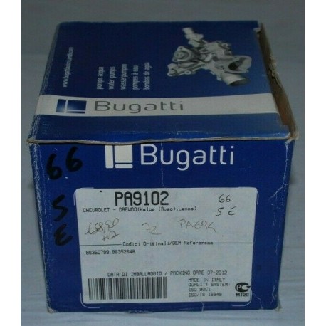 PA9102 POMPA ACQUA BUGATTI NUOVA PER CHEVROLET AVEO LANOS, DAEWOO KALOS LANOS