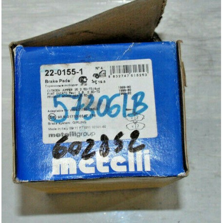 22-0155-1  METELLI KIT PASTIGLIE FRENO PER JUMPER I DUCATO II BOXER