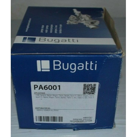 PA6001 POMPA ACQUA BUGATTI NUOVA PERFORD ESCORT, FIESTA, ORION